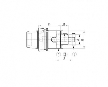 Kombi-Aufsteckfräsdorn DIN 6358 HSK100A D=22 A=60